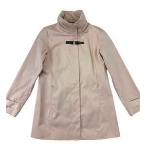 Cole Haan pink rain jacket Womens XS funnel neck hooded Spring